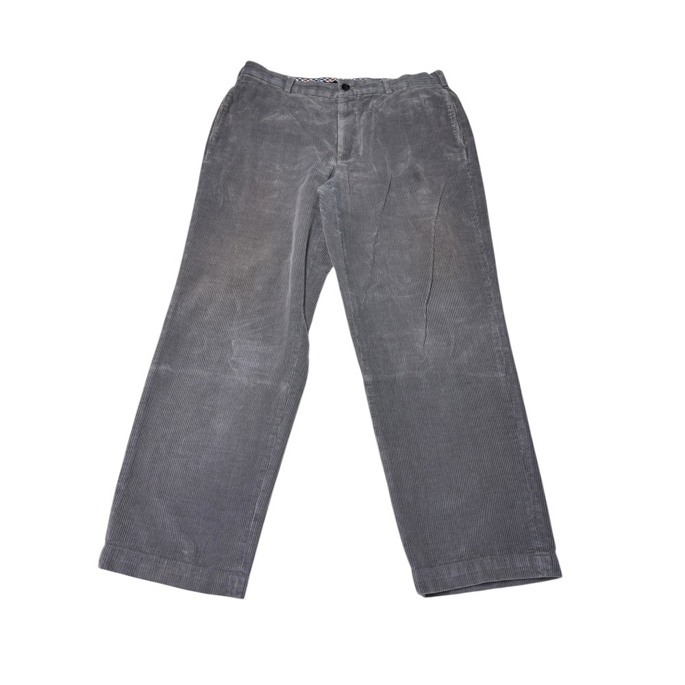 Brooks Brothers Hudson Gray Corduroy Pants Men's W38 L32 Y2k Casual